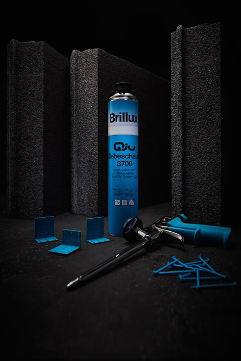 Rudi Schubert, Schubert-Fotografie, Studio für professionelle Werbefotografie, junges kreatives Team, Werbefotografie Münster, Werbefotografie Osnabrück, Werbefotografie, Stillleben, Still-Life, Produktfotografie, Objektfotografie, Kampagnenfotografie, Brillux, Qju, WDV-System EPS, Klebeschaumtechnik, Wärmedämm-Verbundsystem