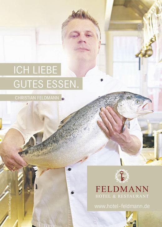 Rudi Schubert, Schubert-Fotografie, Studio für professionelle Werbefotografie, junges kreatives Team, Werbefotografie Münster, Werbefotografie Osnabrück, Werbefotografie, Porträtfotografie, Porträt, Imagefotografie, Feldmann Kampagne, Feldmann Hotel Restaurant, Hotel Feldmann, Gastronomie