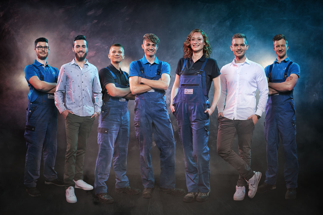Rudi Schubert, Schubert-Fotografie, Studio für professionelle Werbefotografie, junges kreatives Team, Werbefotografie Münster, Werbefotografie Osnabrück, Werbefotografie, Recruiting, Münstermann Azubikampagne, Münstermann Maschinenbau, Auszubildende