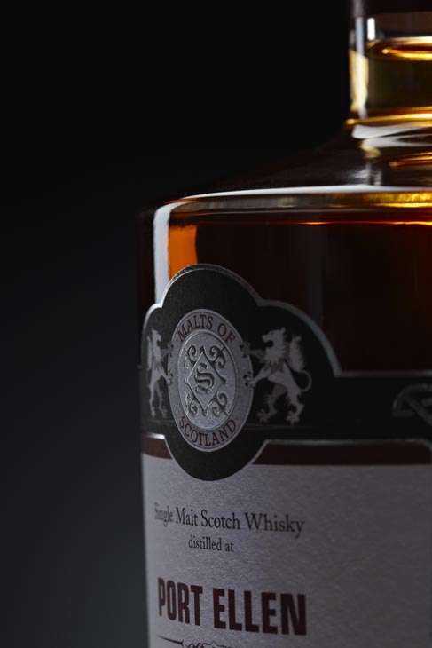 Rudi Schubert, Schubert-Fotografie, Studio für professionelle Werbefotografie, junges kreatives Team, Werbefotografie Münster, Werbefotografie Osnabrück, Werbefotografie, Stillleben, Still-Life, Produktfotografie, Objektfotografie, Malts of Scotland, Whisky, Scotch, Single Malt, Destille, Brennerei, Banff, Clynelish, Port Ellen, Whisky Bottle, Whiskyglas