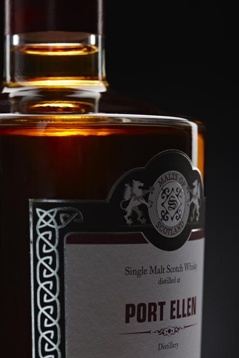 Rudi Schubert, Schubert-Fotografie, Studio für professionelle Werbefotografie, junges kreatives Team, Werbefotografie Münster, Werbefotografie Osnabrück, Werbefotografie, Stillleben, Still-Life, Produktfotografie, Objektfotografie, Malts of Scotland, Whisky, Scotch, Single Malt, Destille, Brennerei, Banff, Clynelish, Port Ellen, Whisky Bottle, Whiskyglas