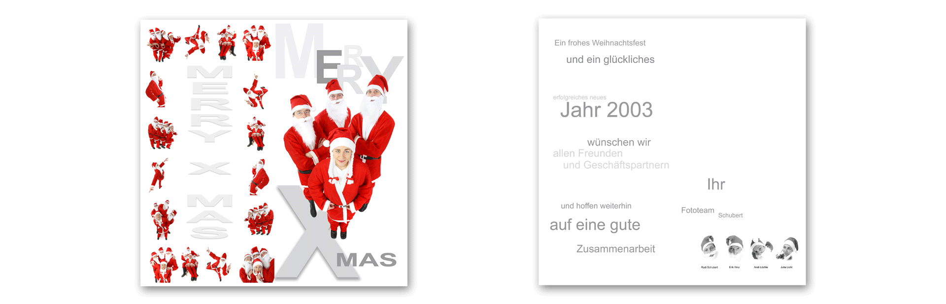 Fotostudio Schubert - Weihnachtskarte 2003