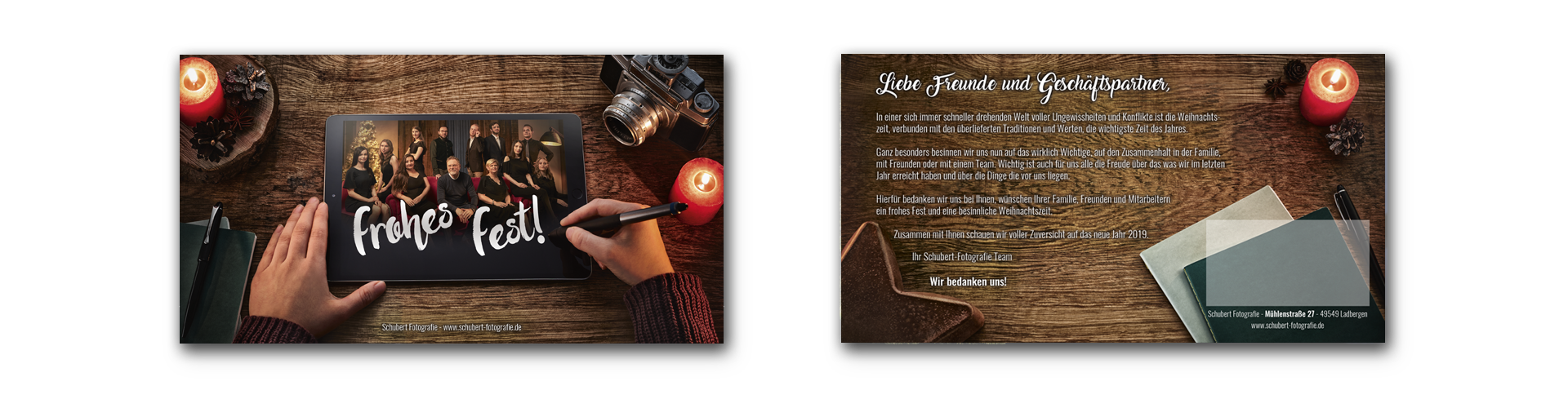 Fotostudio Schubert - Weihnachtskarte 2018